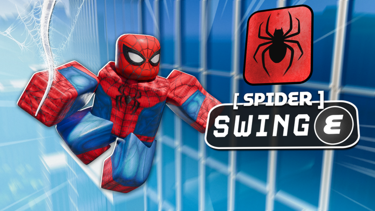 Official Super Power Tycoon media showing the Spider Swing E prompt